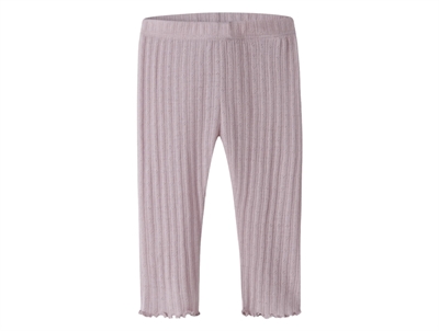 Name It leggings i violet ice med hulmønster i merinould
