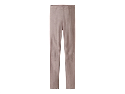 Name It leggings støvet rosa i merinould og silke set forfra