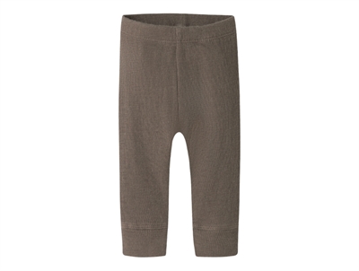 Name It leggins i morel i merinould rib forfra