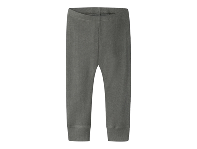 Name It leggings i mulled basil i ribstrik med merinould og silke