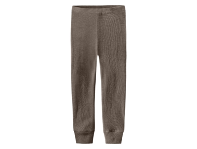 Name It leggings i brun nuance morel merinould og silke