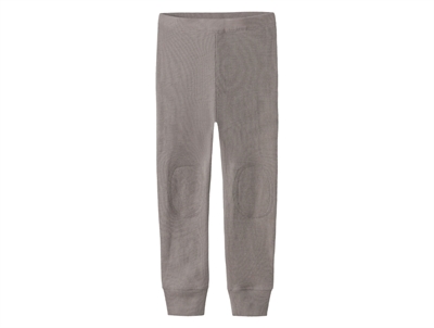 Name It leggings i grå nuance i merinould/silke med rib