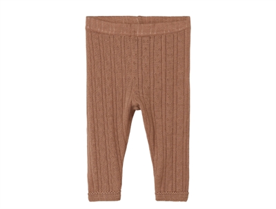 Lil Atelier beaver fur legging pointelle merinould
