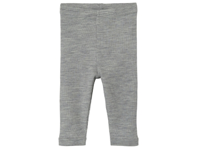 Lil Atelier grey melange legging merinould
