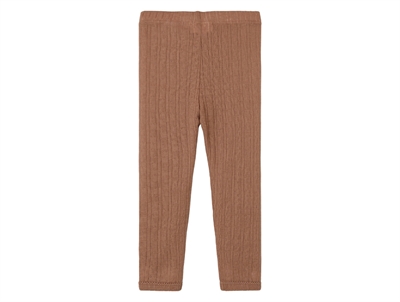 Lil Atelier beaver fur legging pointelle merinould