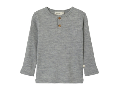 Lil Atelier grey melange top merinould