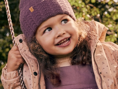 Lil Atelier rugby tan blomstret vinterjakke