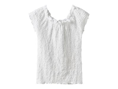 Name It hvid top med kortærmer og struktur