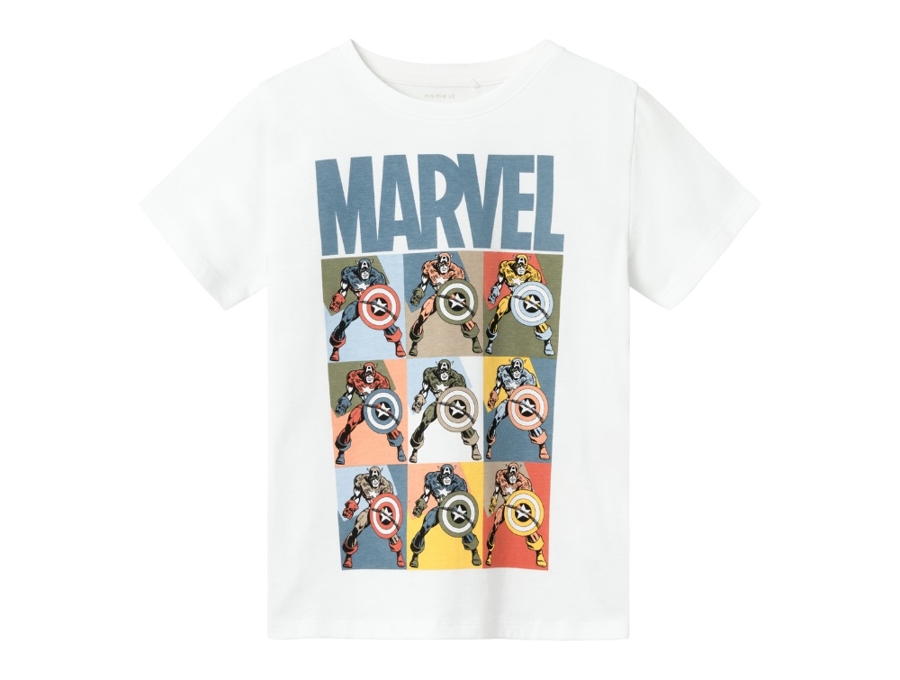 Name It Bright White Marvel T-shirt - Str.    7-8y 122/128cm