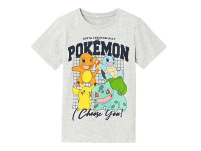 Name It light grey melange Pokemon t-shirt