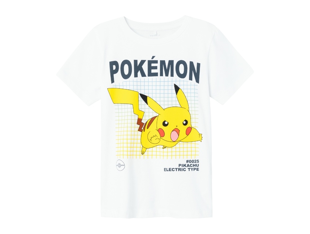 Name It Bright White Pokemon T-shirt - Str.    9-10y 134/140cm