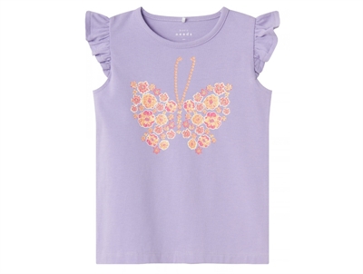 Name It purple rose butterfly top