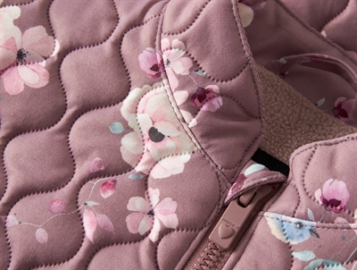Name It quiltet termosæt wistful mauve med blomsterprint