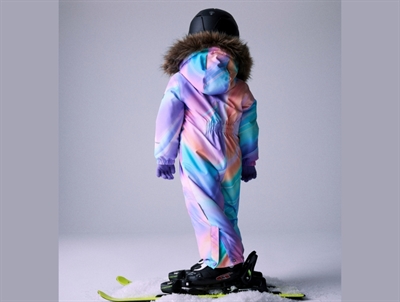 Name It flyverdragt pastel med iriserende print set på barn