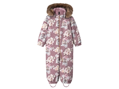 Name It TECH flyverdragt i rosa nuance med kaninprint