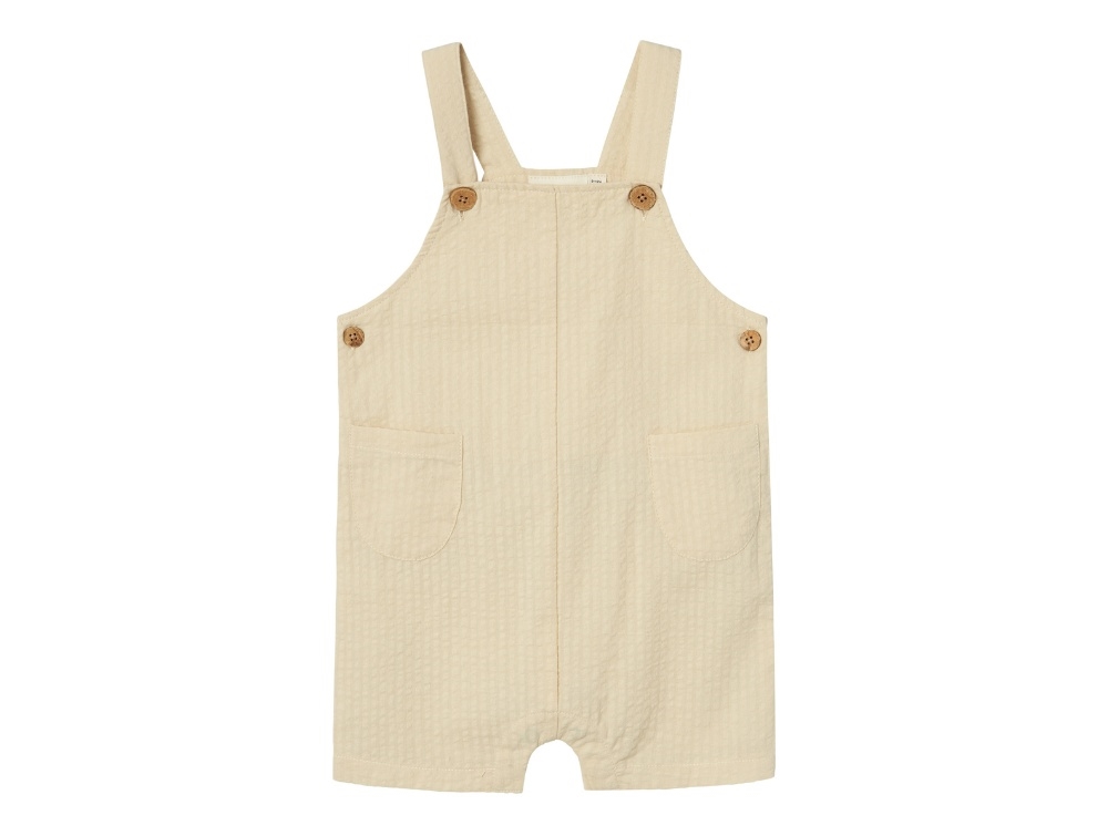 Lil Atelier Bleached Sand Overall Shorts - Str. 1m 56cm