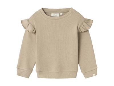 Lil Atelier travertine melange strik top