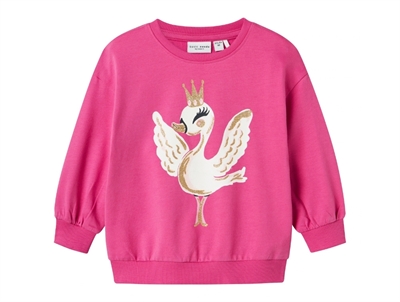 Name It raspberry rose/princess swan sweatshirt