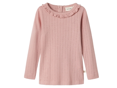 Lil\' Atelier bluse misty rose med flæsekrave