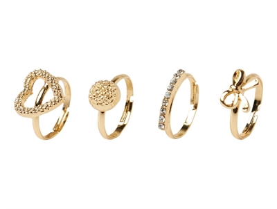 Name It ringe gold colour 4-pak