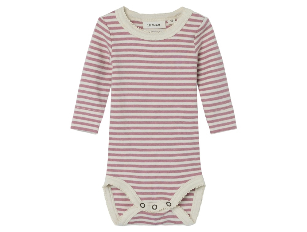 Lil Atelier Nostalgia Rose/turledove Stribet Body - Str. 6m 68cm
