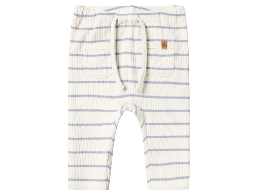Lil' Atelier Bukser Coconut Milk Med Blå Striber - Str. 6m 68cm