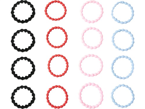 Name It Hårelastik i Sort/rød/pink/serenity (16-pak)