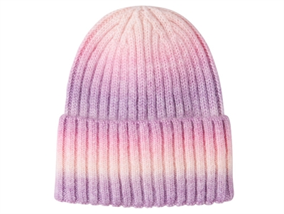 Name It beanie wild orchid med ribstrik