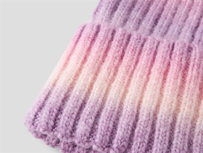 Name It beanie wild orchid med ribstrik