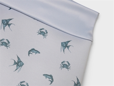 Lil Atelier baby badebukser vapor blå med havdyrprint