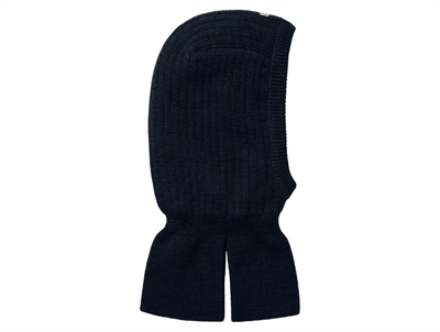 Name It balaklava i dark sapphire med vindtætte klapper set fra modsatte side