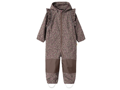 Name It softshelldragt brown lentil flower field med blomsterprint