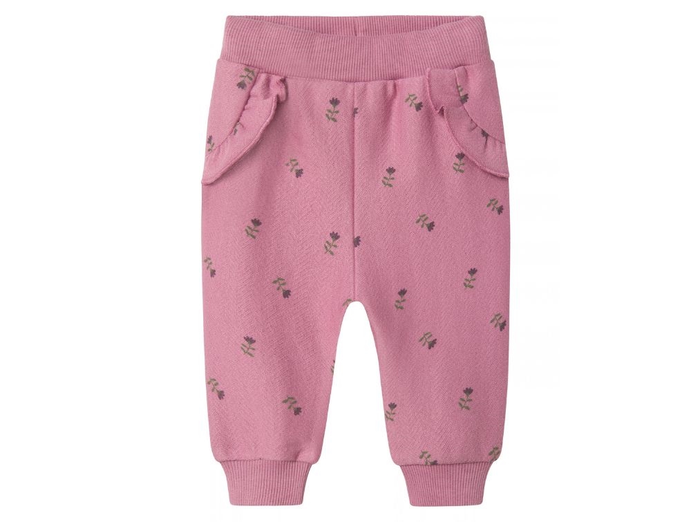 Name It Mauve Orchid Blomstrede Sweatbukser