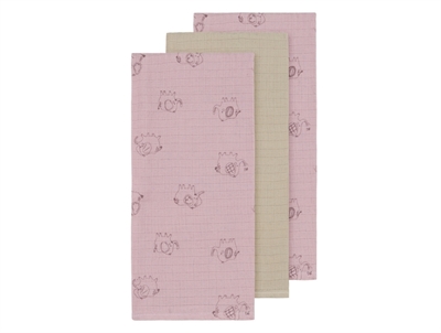 Name It stofbleer i rosa nuance med elefantprint 3-pak