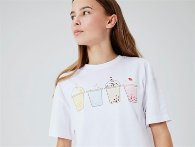 Name It bright white printet short t-shirt