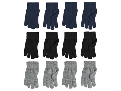 Name It magic handsker 6-pak i sort grå og navy