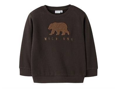 name it mini sweatshirt delicioso med bjørnebroderi forside