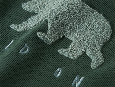 name it mini sweatshirt garden topiary med bjørnebroderi detalje