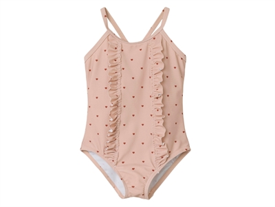 Lil Atelier rose dust hjerte badedragt