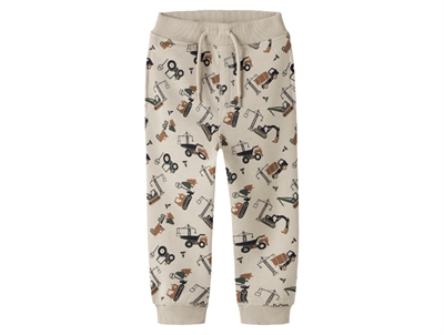 Name It MINI sweatpants island fossil med gravemaskineprint