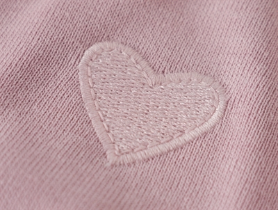 name it mini sweatshirt i lyserød burnished lilac med hjertebroderi
