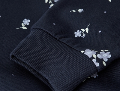 name it mini sweatshirt i mørkeblå navy blazer med blomsterprint