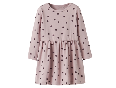 name it mini kjole i lyserød burnished lilac med prikprint