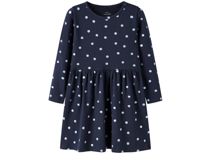 name it mini kjole i mørkeblå navy blazer med lyseblå prikker