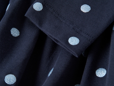 name it mini kjole i mørkeblå navy blazer med lyseblå prikker