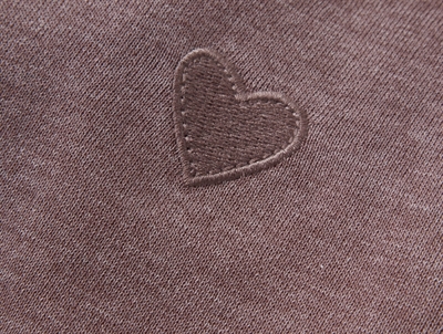 name it mini sweatkjole i brun peppercorn med hjertebroderi