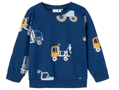 Name It estate blue landbrugsmaskiner sweatshirt