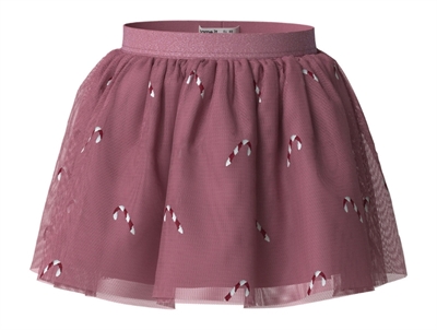 Name It tylnederdel i rosa med broderede slikstokke