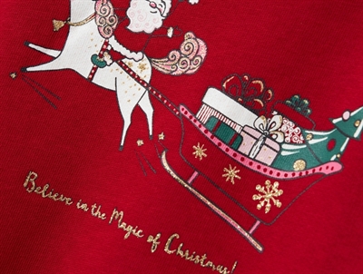 Name It jester red jul glitter sweatshirt