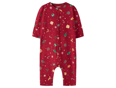 Name It natsuit jester red med juleprint